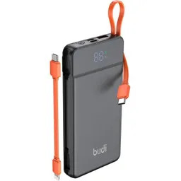 پاوربانک بودی 10000 میلی آمپر 22.5 وات مدل Budi PB085B با گارانتی ۱۸ ماهه شرکتی (۶ ماه تعویض)